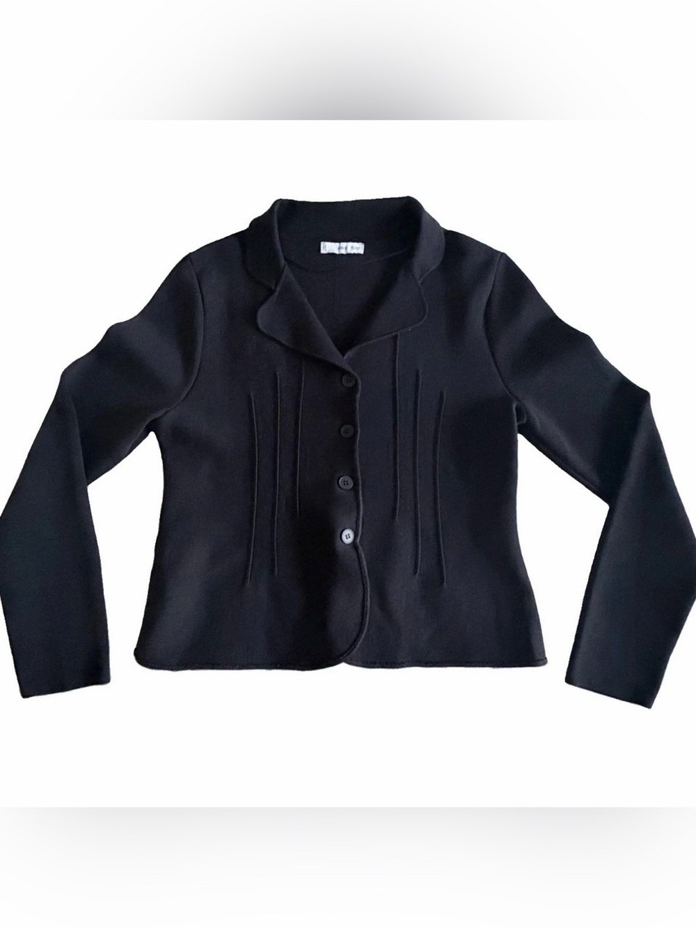 MNG Cardigan Sweater Womens XL Collared Button Front Knit Minimalist Mobwife
